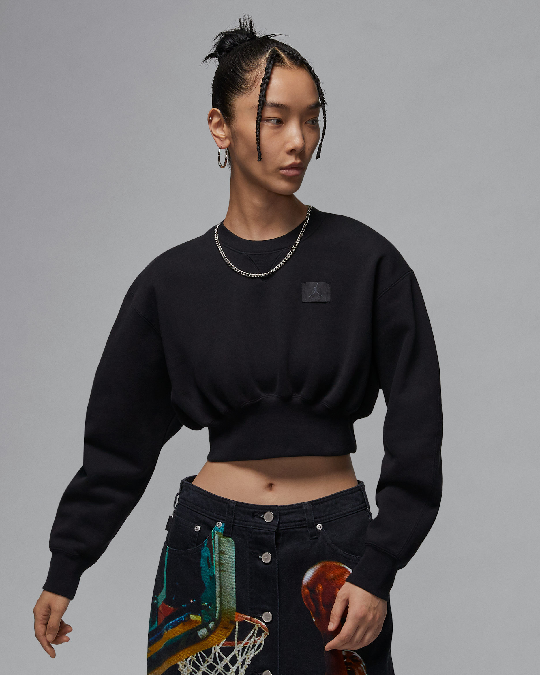 トップス Flight Mode Cropped Pullover LCXWFE Womens Fall Cropped Sweater Casual Long Sleeve Crew